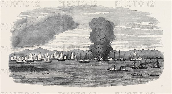 DESTRUCTION OF SHAP-'NG-TSAI'S PIRATICAL FLEET, BY THE BRITISH, IN THE GULF OF TONQUIN