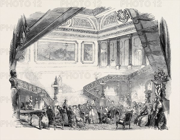 MEETING OF THE LADIES' COMMITTEE AT STAFFORD HOUSE, IN AID OF THE GREAT EXHIBITION OF INDUSTRY OF ALL NATIONS, IN 1851.