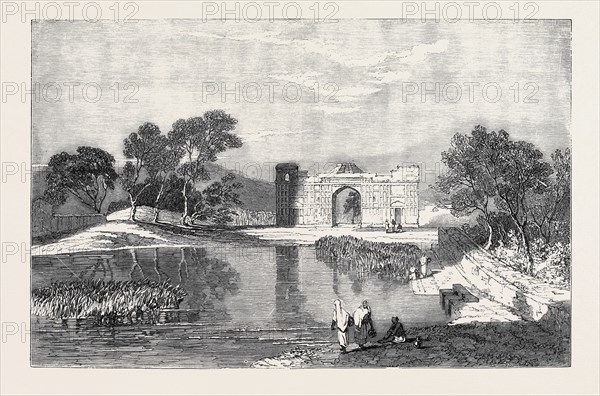 HUSYN-ABDAL, IN THE PUNJAB, FROM A SKETCH BY G.T. VIGNE, ESQ.