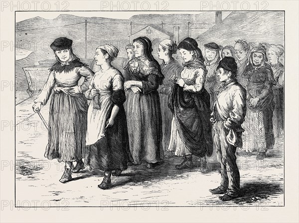 THE STRIKE IN SOUTH WALES: TIP GIRLS LEAVING THE DOWLAIS WORKS, 1873