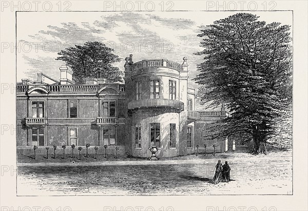 THE LATE EMPEROR NAPOLEON III: CAMDEN PLACE, EXTERIOR VIEW OF THE HOUSE, SHOWING THE EMPEROR'S STUDY AND BEDROOM, CHISELHURST, 1873