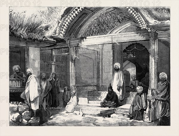 ENTRANCE TO A MOSQUE, ISLAMABAD, CASHMERE, FROM A DRAWING BY MR. W. CARPENTER, JUN.