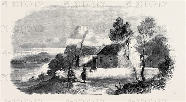 BURNS' FARM AT ELLISLAND, ON THE RIVER NITH, NEAR DUMFRIES, THE BURNS CENTENARY