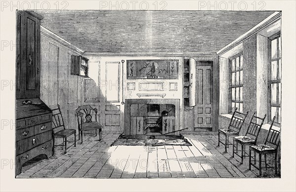 ROOM IN THE GLOBE TAVERN, DUMFRIES, USED BY BURNS, THE BURNS CENTENARY