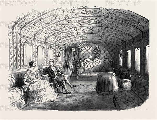 THE IMPERIAL TRAIN ON THE ORLEANS RAILWAY, THE SALOON OF HONOUR