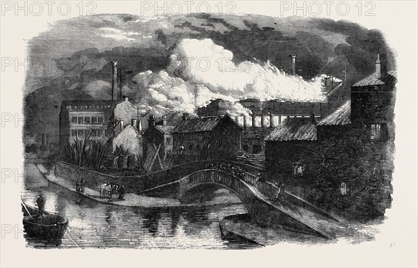 DESTRUCTION BY FIRE OF MESSRS. HINE AND MUNDELLA'S HOSIERY FACTORY AT NOTTINGHAM