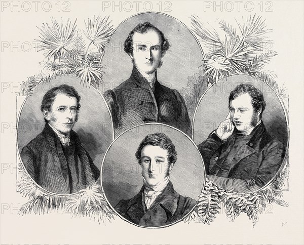 NEW ZEALAND BISHOPS: THE RIGHT REV. W. WILLIAMS, D.D., LORD BISHOP OF WAIAPU; THE RIGHT REV. G.A. SELWYN, D.D., LORD BISHOP OF NEW ZEALAND; THE RIGHT REV. C.J. ABRAHAM, D.D. LORD BISHOP OF WELLINGTON; THE RIGHT REV. EDMUND HOBHOUSE D.D., LORD BISHOP OF NELSON