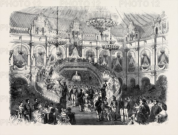 THE PRINCE AND PRINCESS NAPOLEON AT THE HOTEL DE VILLE: RECEPTION OF THEIR ROYAL HIGHNESSES AT THE COURT OF LOUIS XIV