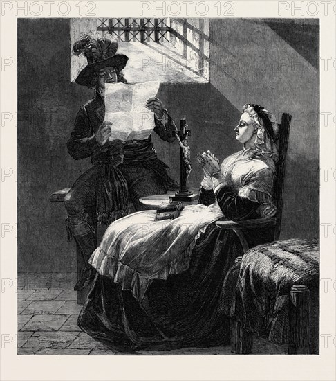 "MARIE ANTOINETTE LISTENING TO THE ACT OF ACCUSATION THE DAY BEFORE HER TRIAL" BY E.M. WARD, IN THE ROYAL ACADEMY EXHIBITION