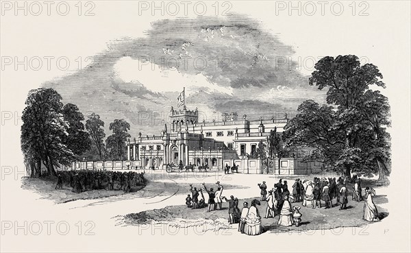 SHRUBLAND PARK, NEAR IPSWICH, THE SEAT OF SIR W.F. MIDDLETON, BART., ARRIVAL OF PRINCE ALBERT, MEETING OF THE BRITISH ASSOCIATION AT IPSWICH