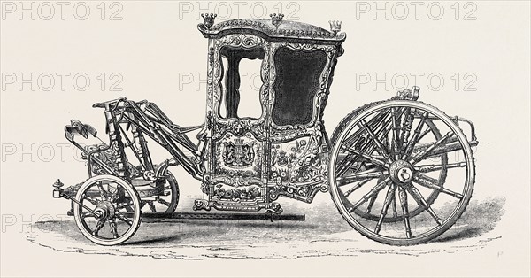 THE LOAN COLLECTION, SOUTH KENSINGTON MUSEUM: CARRIAGE OF THE EIGHTEENTH CENTURY, LENT BY THE EARL OF DARNLEY, 1869