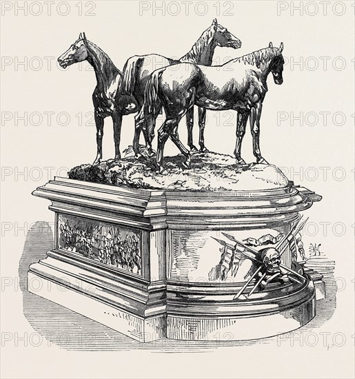 CENTRE ORNAMENT FOR THE MESS TABLE OF THE 17TH LANCERS, 1869
