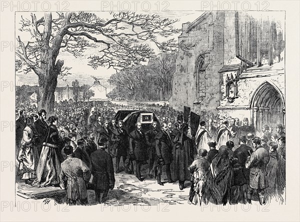 THE HUNTING DISASTER IN YORKSHIRE: THE FUNERAL OF SIR CHARLES SLINGSBY AT KNARESBOROUGH, 1869