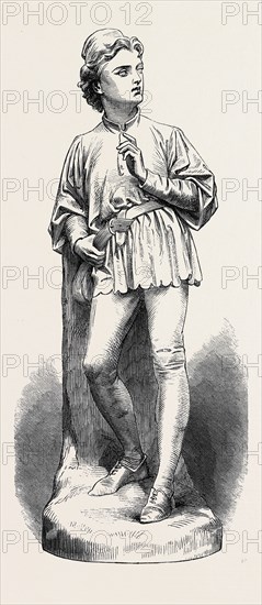 "WHITTINGTON" (SCULPTURE), BY C.R. BIRCH, IN THE ROYAL ACADEMY EXHIBITION,  1869