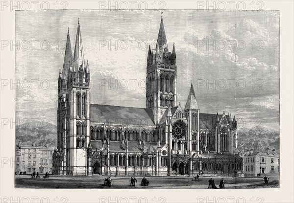 THE NEW CATHEDRAL OF TRURO (DRAWING OF THE ARCHITECT'S DESIGN), 1880
