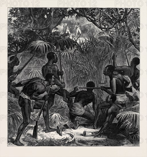 THE WAR ON THE GOLD COAST: ASHANTEES IN AMBUSH, 1874