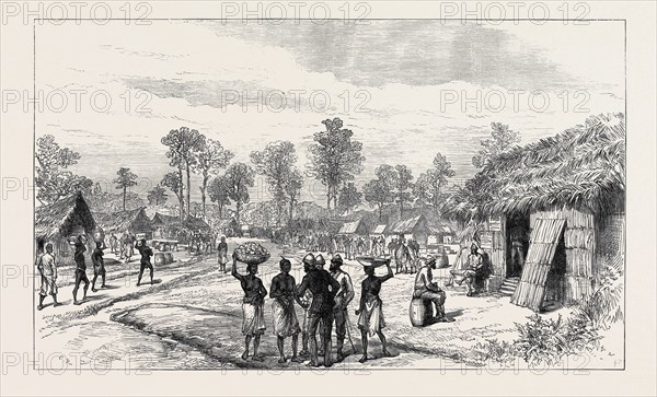THE ASHANTEE WAR: THE CAMP OF MANSU, ON THE ROAD TO THE PRAH, 1874