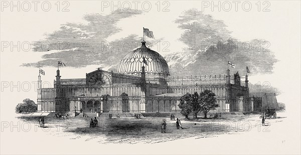 BUILDING FOR THE EXHIBITION OF THE INDUSTRY OF ALL NATIONS, AT NEW YORK, 1852