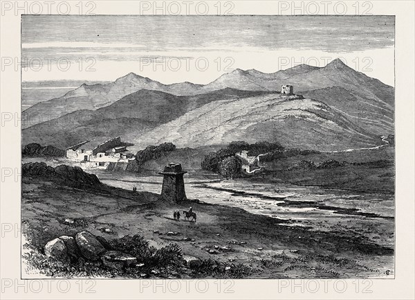 THE AFGHAN WAR: VILLAGE OF LALA CHEENA, ON THE KHYBER RIVER, WHERE THE BRITISH MISSION WAS TURNED BACK, 1879