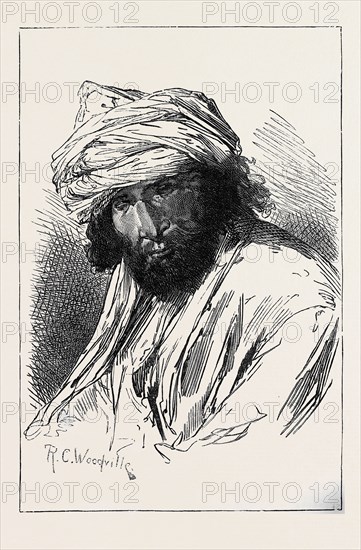 THE WAR IN AFGHANISTAN: MEN OF DIFFERENT AFGHAN TRIBES: JEHANDAD (LOHANIR), FROM GHUZNI, 1879