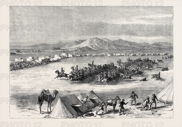 THE AFGHAN WAR: ATTACK ON GENERAL BIDDULPH'S REAR-GUARD AT KHUSHK-I-NAKHUD, CHARGE OF THE 3RD SIND HORSE, 1879