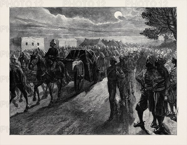 THE AFGHAN WAR: FUNERAL OF LIEUTENANT HARFORD, 10TH HUSSARS, 1879