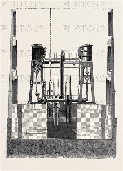 THE PARIS INTERNATIONAL EXHIBITION: COLLIERY WINDING-ENGINE, FRANCE, 1867
