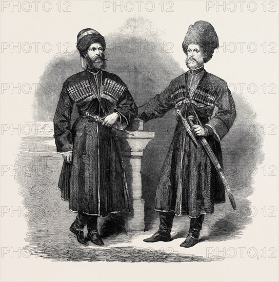 THE CIRCASSIAN ENVOYS TO ENGLAND, HADJI HASSAN EFFENDI (LEFT), CONSTAN OKHOO ISMAEL EFFENDI (RIGHT), 1862
