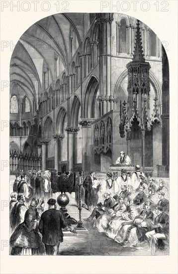 ENTHRONISATION OF THE MOST REV. DR. CHARLES THOMAS LONGLEY, LORD ARCHBISHOP OF CANTERBURY, IN THE CHOIR OF CANTERBURY CATHEDRAL, 1862