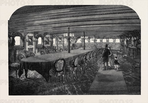 DINING SALOON OF THE MAHRUSSEH, 1866