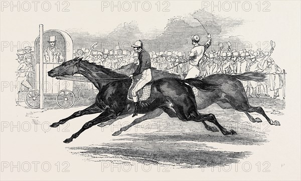 MR. DAY'S "THE UGLY BUCK," AND LORD GEORGE BENTINCK'S "THE DEVIL TO PAY", RACE FOR 200 GUINEAS, AT NEWMARKET