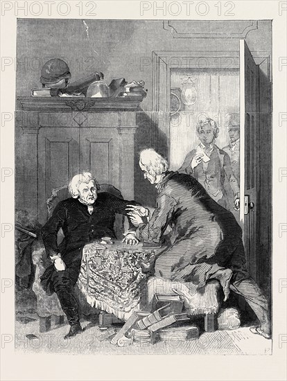 THE WHISTONIAN CONTROVERSY, FROM THE PICTURE BY MULREADY, R.A., IN THE EXHIBITION OF THE ROYAL ACADEMY