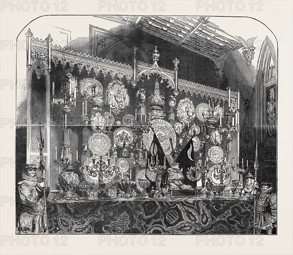 THE GRAND BUFFET, ST. GEORGE HALL, AT THE GARTER BANQUET, GIVEN TO HIS MAJESTY THE KING OF THE FRENCH