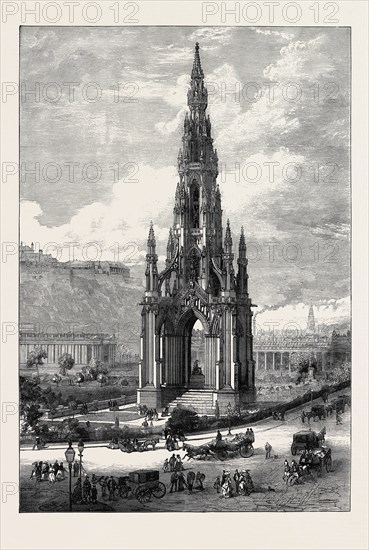 THE SCOTT MONUMENT, EDINBURGH, 1871
