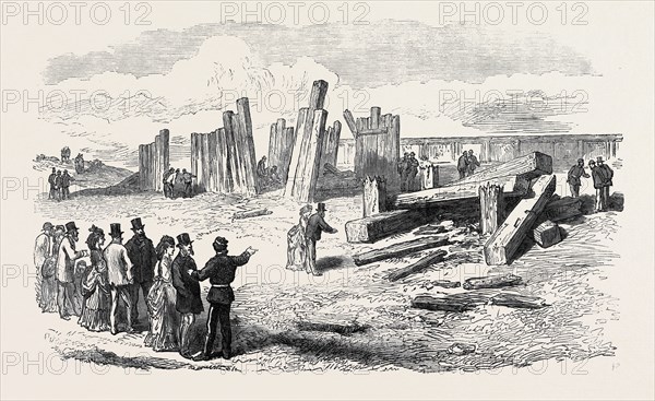 SIEGE OPERATIONS AT CHATHAM: DESTRUCTION OF THE STOCKADE BY GUN-COTTON AND POWDER, 1871