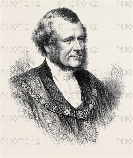 THE RIGHT HON. SILLS JOHN GIBBONS, THE NEW LORD MAYOR OF LONDON, 1871