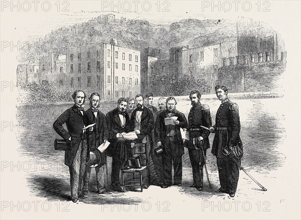 THE COMMISSIONERS OF THE ITALIAN GOVERNMENT MAKING OVER TO MESSRS. W.C. STANFORD AND A. SCOTT, CHURCHWARDENS, THE GROUND DECREED BY GARIBALDI AS A GIFT OF THE NATION FOR THE ERECTION OF AN ENGLISH CHURCH AT NAPLES, AUGUST 10, 1861