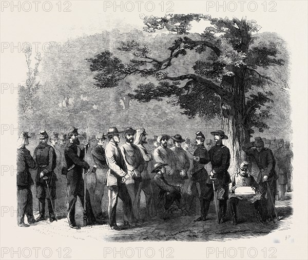 THE CIVIL WAR IN AMERICA: CONFEDERATE PRISONERS CAPTURED BY UNITED STATES' PICKETS BETWEEN FAIRFAX AND MANASSAS JUNCTION, VIRGINIA