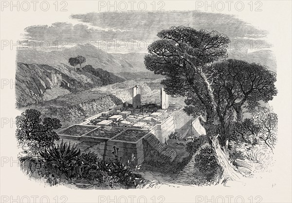 THE EXPEDITION TO ABYSSINIA: RUINS OF AN ANCIENT GREEK CHURCH AT AGOOLA, 1868