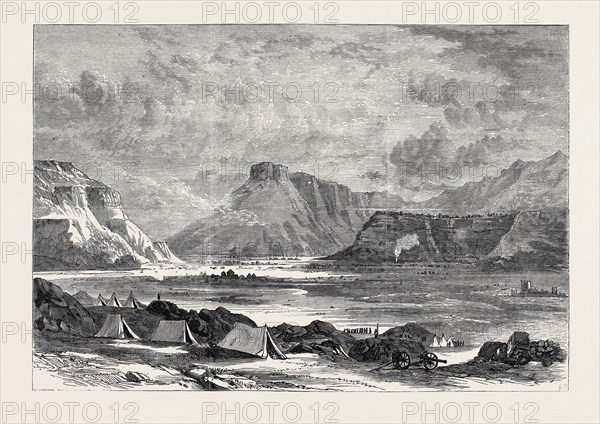 THE ABYSSINIAN EXPEDITION: VIEW FROM THE FORTIFIED POST OF ADIGERAT, 1868