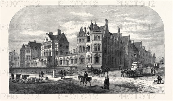 THE NEW INFIRMARY AT LEEDS, NOW OCCUPIED BY THE NATIONAL ART EXHIBITION, OPENED BY THE PRINCE OF WALES ON TUESDAY, 1868