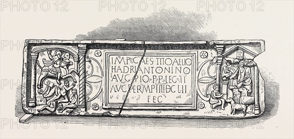 ROMAN LEGIONARY TABLET FOUND AT BRIDGENESS, LINLITHGOWSHIRE, 1868