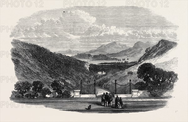 VIEW OF PORTO FERRAJO, FROM THE VILLA MARTINO, NAPOLEON'S RESIDENCE, ELBA, 1868