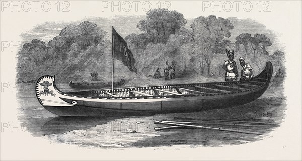 BIRCH-BARK CANOE PRESENTED TO HIS ROYAL HIGHNESS THE PRINCE OF WALES BY THE GOVERNOR OF THE HUDSON'S BAY COMPANY