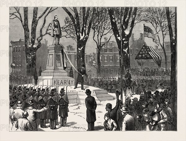 NEW JERSEY: UNVAILING THE STATUE OF MAJOR-GENERAL PHILIP KEARNY, IN MILITARY PARK, NEWARK, DECEMBER 28TH