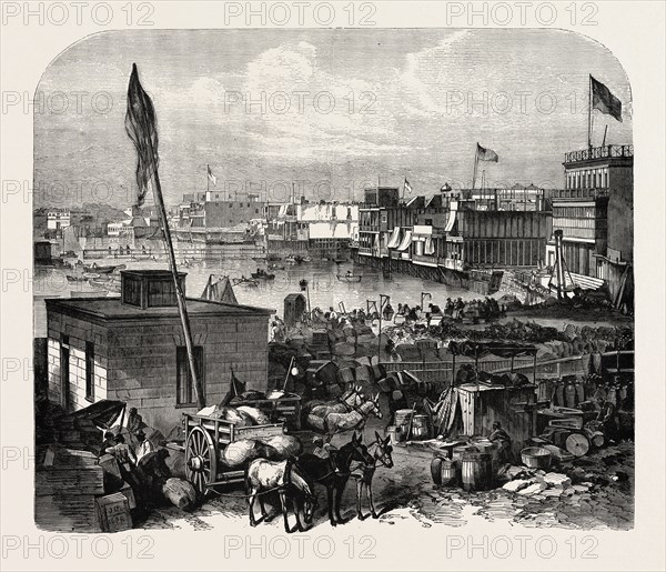 THE SOUTH AMERICAN WAR: VIEW OF THE INNER PORT OF CALLAO, A RENDEZVOUS FOR FUGITIVE PERUVIANS AND FOREIGNERS