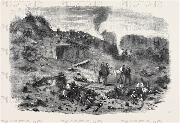 THE REDAN AT SUNRISE, SEPTEMBER 9, REMOVING THE WOUNDED, 1855