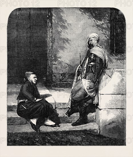 SPAHI AND ZOUAVE, personal attendants of Marshal Pelissier, at the seat of war.