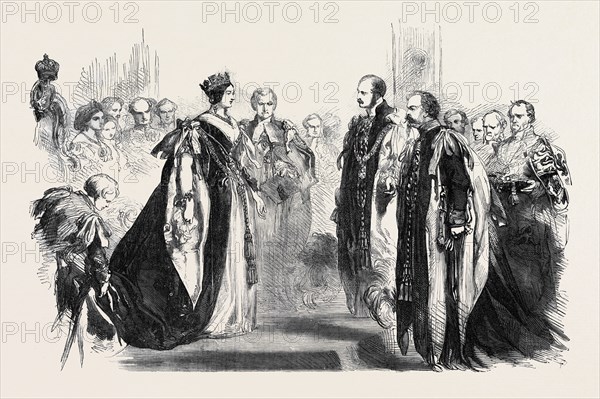 INVESTITURE OF THE KING OF SARDINIA WITH THE ORDER OF THE GARTER, AT WINDSOR CASTLE