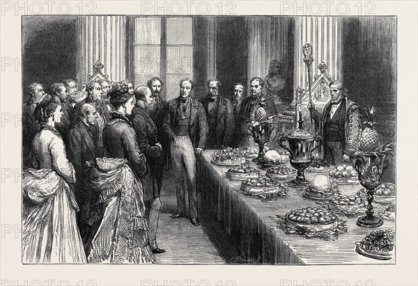PRESENTATION OF FRUIT TO THE LORD MAYOR OF LONDON, AN ANNUAL CUSTOM OF THE FRUITERERS' COMPANY, AUGUST 8, 1874